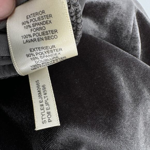 Eliza J Wrap Draped Look‎ Long Sleeves V-neck Velvet Jumpsuit Gray Size 0 - Picture 11 of 12